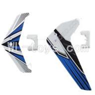 UDI U23 rc helicopter parts-27 Horizontal and verticall wing with fixtures-Blue