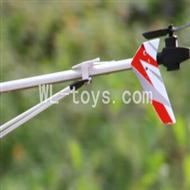UDI U25 helicopter parts-39 Whole tail unit-(Long tail pipe & Horizontal and verticall wing with fixtures & Tail cover with tail gear and tail motor,tail blade & Support pipe)-Red