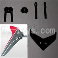 UDI U820 rc helicopter parts-21 Horizontal and verticall wing with fixtures-Red