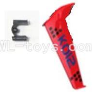 Koome model K012 RC helicopter parts ,Koome K-012 parts-26 Verticall wing with fixture(Red)