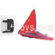 Koome model K012 RC helicopter parts ,Koome K-012 parts-31 Horizontal wing with fixture(Red)
