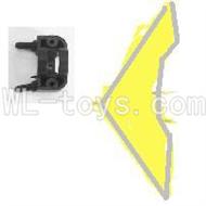 Koome model K012 RC helicopter parts ,Koome K-012 parts-33 Horizontal wing with fixture(Yellow)