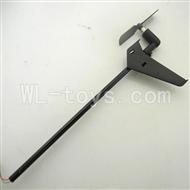 Koome model K026 RC helicopter parts, K-026 parts-31 Whole tail unit A-(Long tail pipe & Tail cover with tail motor and tail blade & Verticall wing with fixture)