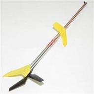 MJX T40C T640C RC helicopter parts-38 Tail unit(Long tail pipe & Horizontal and verticall wing withe fixture & Tail cover & Tail motor and Tail blade)-Yellow
