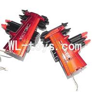 DFD F187 RC helicopter Parts-37 Whole side wing unit-Red(2x Side wing & 4x Fixtures & Bullets + Bomber set (Left + Right)