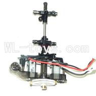 DFD F187 RC helicopter Parts-46 Body unit(Main body frame & 2x Main motor & Upper main gear with hollow pipe and lower main gear & Upper and lower main grip set )