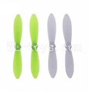SanLianHuan CX-10 Quadcopter parts ,SH CX-10 parts-29 Upgrade-Blades(2x Green & 2x White)