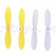 SanLianHuan CX-11 Quadcopter parts, SH CX-11 parts-13 Upgrade Blades(2x Yellow & 2x Red)