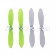 SanLianHuan CX-11 Quadcopter parts, SH CX-11 parts-14 Upgrade Blades(2x Green & 2x White)