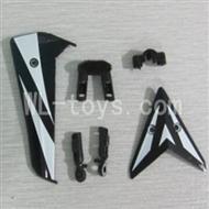 Skytech M13 RC Helicopter Parts-26 Horizontal and verticall wing with fixtures