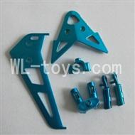 Skytech M3 M3A RC Helicopter Parts-26 Horizontal and verticall wing with fixtures-Blue