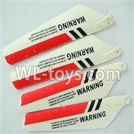 Foda F307 F307C F307H F307L RC helicopter parts-03 Main blades(4pcs-2A+2B)-Red