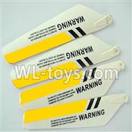 Foda F307 F307C F307H F307L RC helicopter parts-08 Main blades(4pcs-2A+2B)-Yellow