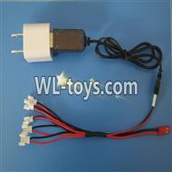 WLtoys V676 RC Quadcopter parts-15 Conversion socket plug & USB & 1-to-5 Cable ((Not include the 5 battery)