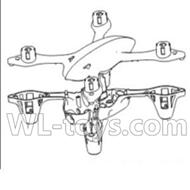 Double horse 9136 RC Quadcopter parts DH 9136 parts-01 Upper cover and bottom frame
