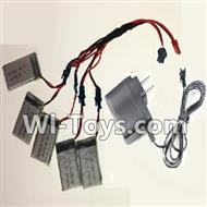lead Honor LH-X4 X4C Parts -30 Charger & Upgrade 1-to-5 Conversion wire & 5pcs 550mah battery For Lead Honor LH-X4 Quadcopter parts rc drone parts