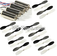 AoSenMa CG023 Parts-07 Main motor(4pcs) & Propellers(20pcs),AoSenMa Toys CG023 RC Quadcopter parts,CG023 RC Drone Spare parts Accessories