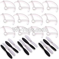 Eachine CG032 Parts-05 Outer protect frame(12pcs) & Propellers(12pcs),Eachine CG032 RC Quadcopter parts,CG032 RC Drone Spare parts Accessories