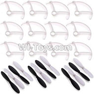 Eachine CG022 Parts-05 Outer protect frame(12pcs) & Propellers(12pcs),Eachine CG022 RC Quadcopter parts,CG022 RC Drone Spare parts Accessories