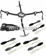 Eachine CG023 Parts-06 Main body frame and Upper cover & Propellers(12pcs),Eachine CG023 RC Quadcopter parts,CG023 RC Drone Spare parts Accessories