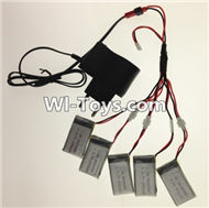 Eachine CG023 Parts-19 USB Charger wire & Upgrade 1-to-5 Conversion wire & USB-to-Socket Conversion plug((Not include the 5 battery),Eachine CG023 RC Quadcopter parts,CG023 RC Drone Spare parts Accessories