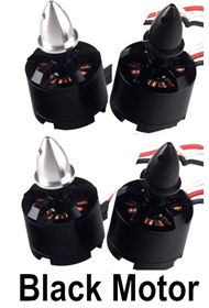 BaYang Toys X16 Parts-14-01 Black Color Brushless Motor(2X with Silver Propellers holder and 2X with Black Propellers holder),BaYang X16 RC Quadcopter Drone Spare Parts,BaYang Toys X16 Accessoriess Replacement