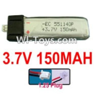 3.7V Battery 02-03 3.7V 150MAH 15C Battery with 1.25 Plug-551140,Size:45mm length,Weight:-g,be suit for RC Quadcoter,Drone,RC Helicopter,RC Car,RC Boat,Tank etc.