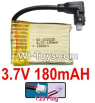 3.7V Battery 03-04 3.7v 180mah 15C Battery with White 1.25 Plug-602025 Version 1,Size:26X20X6mm,Weight:6.5g,be suit for RC Quadcoter,Drone,RC Helicopter,RC Car,RC Boat,Tank etc. with Black cover