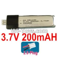 3.7V Battery 04-01 3.7v 200mah 15C Battery with White 2.0 Plug-551148,Size:50X11X5.5mm,Weight:6.1g,be suit for RC Quadcoter,Drone,RC Helicopter,RC Car,RC Boat,Tank etc.