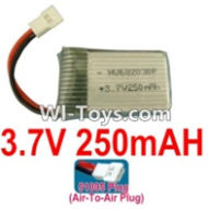 3.7V Battery 07-01 3.7v 250mah 15C Battery with 51005 Air-To-Air Plug-602030,682030,Size:31X18X7mmmm,Weight:8.1g,be suit for RC Quadcoter,Drone,RC Helicopter,RC Car,RC Boat,Tank etc.