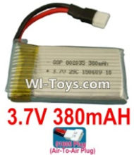 3.7V Battery 10-03 3.7v 380mah 25C Battery with 51005 Air-to-air Plug-802035,Size:37x19x8mm,Weight:11.7g,be suit for RC Quadcoter,Drone,RC Helicopter,RC Car,RC Boat,Tank etc.