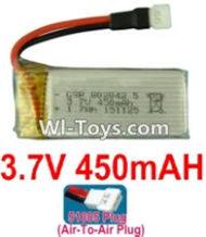 3.7V Battery 11-01 3.7V 450mah Battery with 51005 Air-to-air Plug-802042,Size:45X19X8mm,Weight:13.2g,be suit for RC Quadcoter,Drone,RC Helicopter,RC Car,RC Boat,Tank etc.