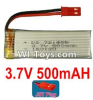 3.7V Battery 12-04 3.7v 500mah 15C Battery with Red JST Plug-721855-Version 2 without cover,Size:55X18X7.2mm,Weight:14.2g,be suit for RC Quadcoter,Drone,RC Helicopter,RC Car,RC Boat,Tank etc.
