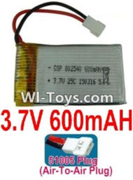 3.7V Battery 15-03 3.7V 600mah Battery with 51005 Air-to-air Plug-802540,Size:44X25X8mm,Weight:15.9g,be suit for RC Quadcoter,Drone,RC Helicopter,RC Car,RC Boat,Tank etc.