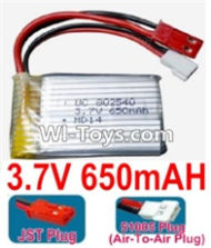 3.7V Battery 16-01 3.7v 650mah 15C Battery with Both JST and 51005 Air-To-Air Plug-802540,Size:40X25X8mm,Weight:19g,be suit for RC Quadcoter,Drone,RC Helicopter,RC Car,RC Boat,Tank etc.