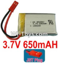 3.7V Battery 16-02 3.7v 650mah 15C Battery with Red JST Plug-852540,Size:40X25X8mm,Weight:19g,be suit for RC Quadcoter,Drone,RC Helicopter,RC Car,RC Boat,Tank etc.