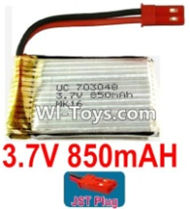 3.7V Battery 19-01 3.7v 850mah 15C Battery with Red JST Plug-703048,Size:50X30X7mm,Weight:24g,be suit for RC Quadcoter,Drone,RC Helicopter,RC Car,RC Boat,Tank etc.