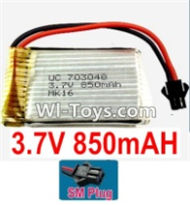 3.7V Battery 19-02 3.7v 850mah 15C Battery with Black SM Plug-703048,Size:50X30X7mm,Weight:24g,be suit for RC Quadcoter,Drone,RC Helicopter,RC Car,RC Boat,Tank etc.