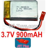 3.7V Battery 20-01 3.7v 900mah 15C Battery with Red JST Plug-982540,Size:43X25X10mm,Weight:23g,be suit for RC Quadcoter,Drone,RC Helicopter,RC Car,RC Boat,Tank etc.