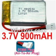 3.7V Battery 20-03 3.7v 900mah 15C Battery with White 51005 Air-To-Air Plug-982540,Size:43X25X10mm,Weight:23g,be suit for RC Quadcoter,Drone,RC Helicopter,RC Car,RC Boat,Tank etc.