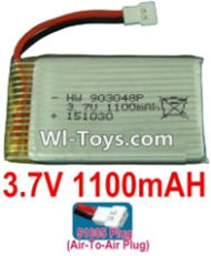 3.7V Battery 22-05 3.7v 1100mah 15C Battery with White 51005 Air-To-Air Plug-903048,Size:50X30X9mm,Weight:27g,be suit for RC Quadcoter,Drone,RC Helicopter,RC Car,RC Boat,Tank etc.