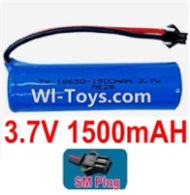 3.7V Battery 26-02 3.7v 1500mah 15C Battery with Black SM Plug-18650,Size:67X18X18mm,Weight:37.5g,be suit for RC Quadcoter,Drone,RC Helicopter,RC Car,RC Boat,Tank etc.