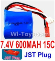7.4V Battery-7.4V 600mah 15C Lipo Battery with Red JST Plug-18350,Size:36X36X18mm,Weight:48g,Plug:Be suit for FT007 boat,other rc helicopter,car etc.