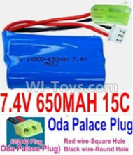 7.4V Battery-7.4V 650mah 15C Lipo Battery with Yellow Oda Palace Plug-14500(Red wire-Square Hole,Black Wire-Roud Hole),Size:50X28X14mm,Weight:45.2g,Be suit for RC Quadcopter,Helicopter,Car,Boat,etc.