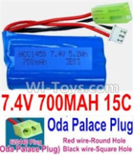 7.4V Battery-7.4V 700mah 15C Lipo Battery with Yellow Oda Palace Plug-1450,14500(Red wire-Round Hole,Black Wire-Square Hole),Size:56X30X12mm,Weight:39.6g,Be suit for rc helicopter,Drone,car boat,etc.