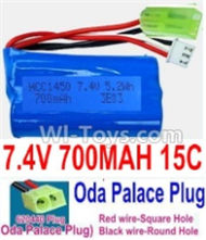 7.4V Battery-7.4V 700mah 15C Lipo Battery with Yellow Oda Palace Plug-1450,14500(Red wire-Square Hole,Black Wire-Roud Hole),Size:56X30X12mm,Weight:39.6g,Be suit for rc helicopter,Drone,car boat,etc.