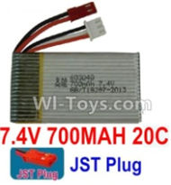 7.4V Battery-7.4V 700MAH Lipo Battery with Red JST Plug-603048,Size:55X30X12mm,Weight:39g,Be suit for MJX X600 F46,JXD 391V Quadcopter helicopter