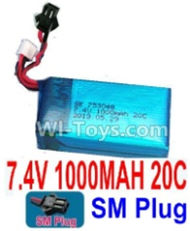 7.4V Battery-7.4V 1000MAH Lipo Battery with Black SM Plug-753048,Size:55X30X16mm,Weight:46g,Be suit for RC Quadcopter,RC Helicopter,Car,Boat,etc.