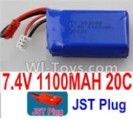 7.4V Battery-7.4V 1100mah 20C Lipo Battery with Red JST Plug-903048,Size:53X30X18mm,Weight:53.8g,Be suit for Wltoys A949 A959 A969 A979 K949 RC Car,V353 RC Quadcopter etc.