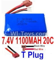 7.4V Battery-7.4V 1100mah 20C Lipo Battery with Yellow Oda Palace Plug-903048(Horizontal shaft-Black Wire,Verticall shaft-Red wire),Size:53X30X18mm,Weight:54.8g,Be suit for RC Quadcopter,Helicopter,Car,Boat,etc.